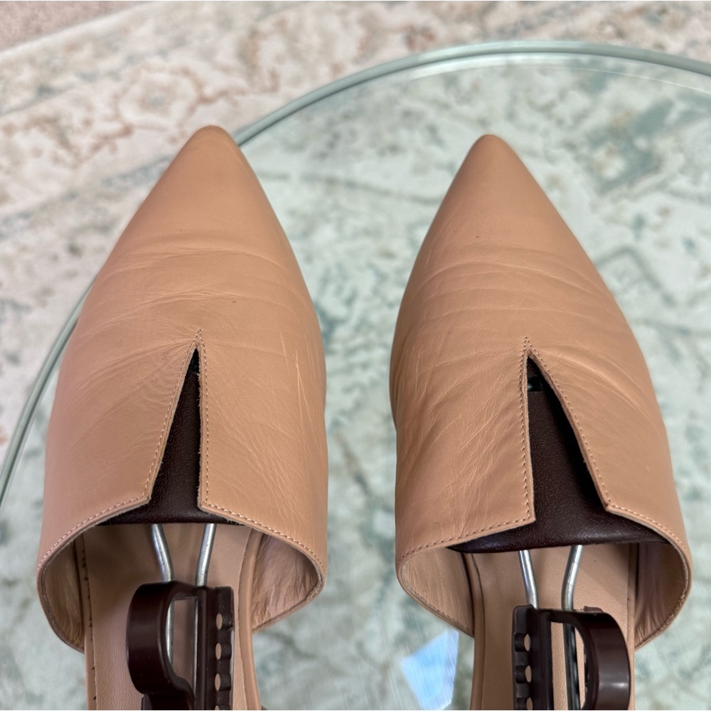 Vince Designer Tan Pinkish Made In Italy Darlington Flats Women’s Size 9 - Picture 7 of 14